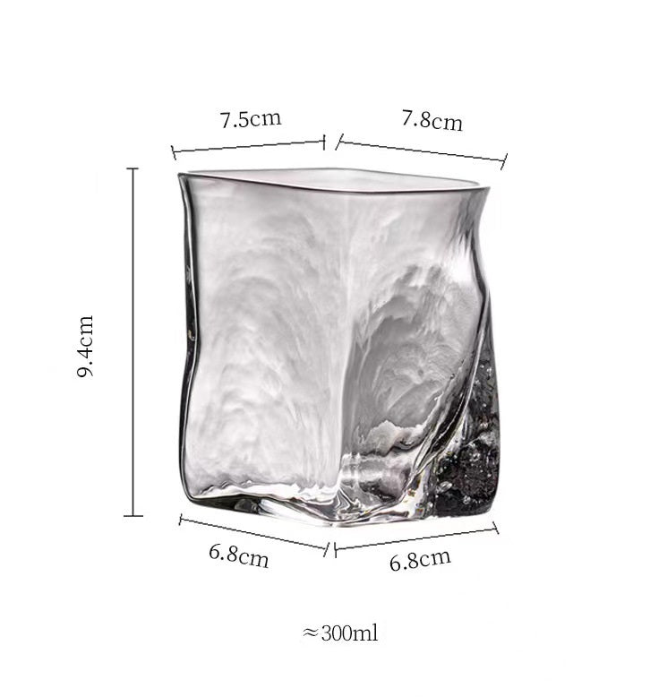 Yam Planet™ Transparent Irregular Niche Whisky Glasses