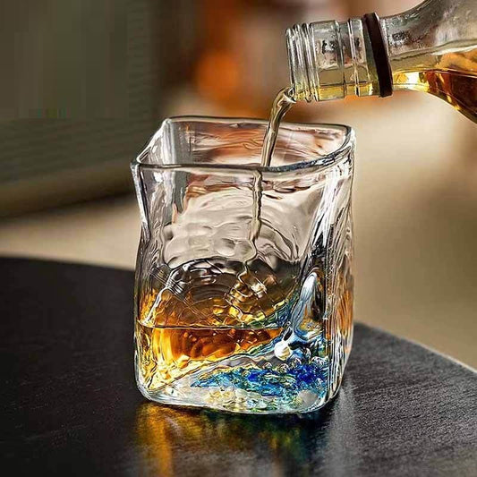 Yam Planet™ Transparent Irregular Niche Whisky Glasses