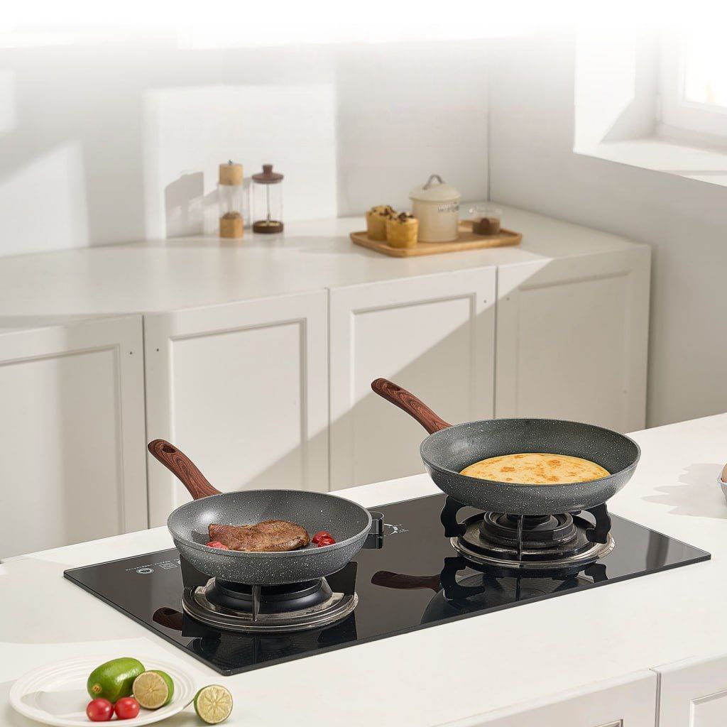 Yam Planet™ 3-Piece Nonstick Frying Pan Set for Everyday Cooking