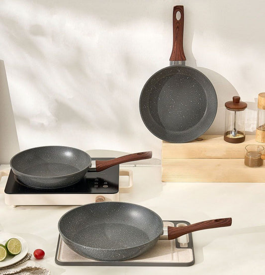 Yam Planet™ 3-Piece Nonstick Frying Pan Set for Everyday Cooking
