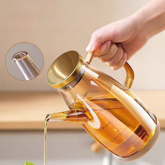 Yam Planet™ Borosilicate Glass Oil Dispenser with Anti-Drip Spout